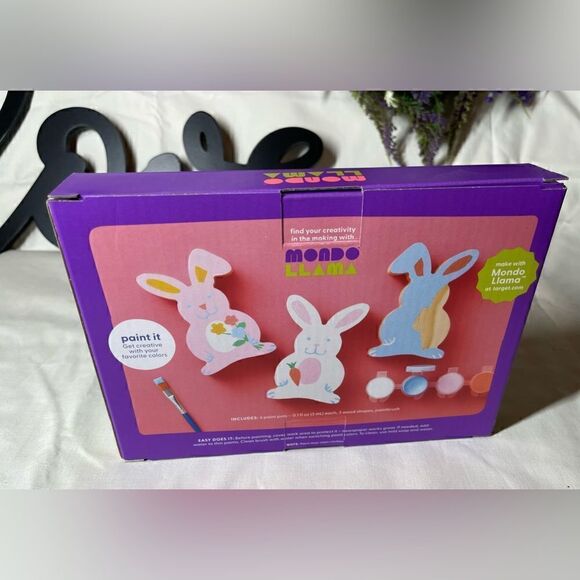 3 DIY Easter Bunny NEW Paint Your Own Spritz Set of 3 Spring NIB - Picture 6 of 6